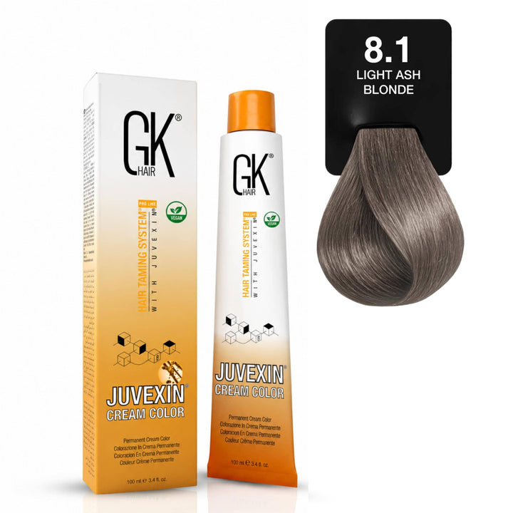 GKhair Cream Color Light Ash Blonde - 8.1