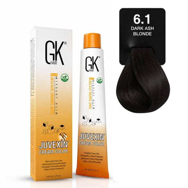 GKhair Cream Color Dark Ash Blonde - 6.1